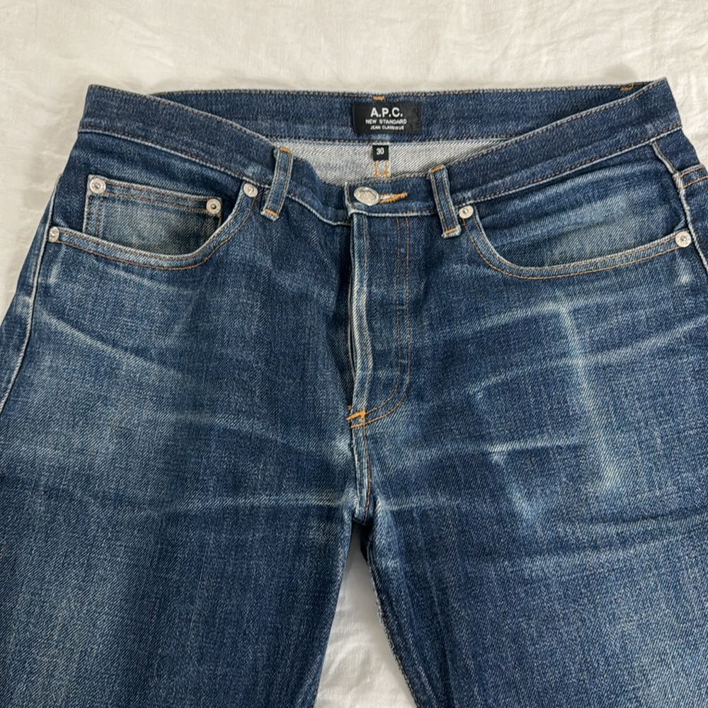 APC New Standard selvedge cropped jeans. Beautiful fades!